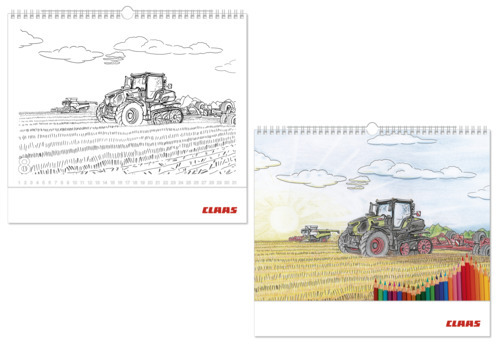 Calendar to colour AXION 9, LEXION