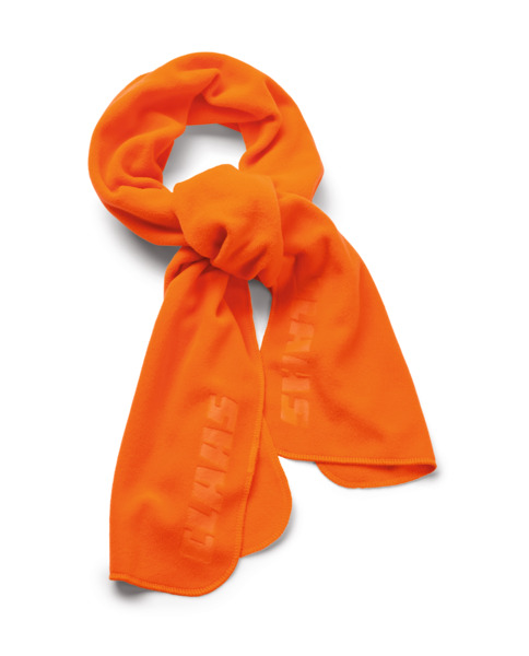 Fleece scarf, orange, Outdoor