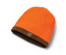 Reversible knitted beanie, orange-green