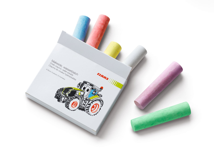 Chalk crayons, water-soluble
