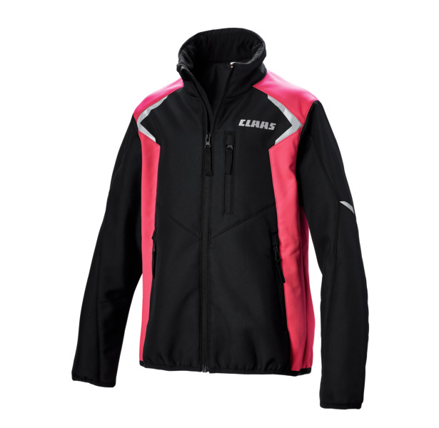 Jacket softshell f.girls,black-pink,146