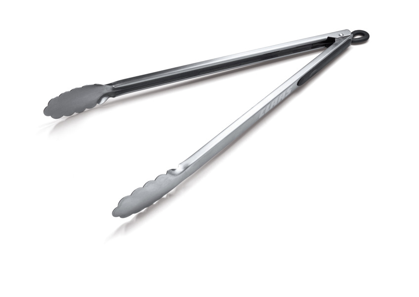Pinze Per Barbecue In Acciaio Inox - Lunghezza 43 Cm, Con Manico In Legno, Design Famiglia Barbecue (Madre)
