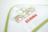 Hooded bath towel, white, baby