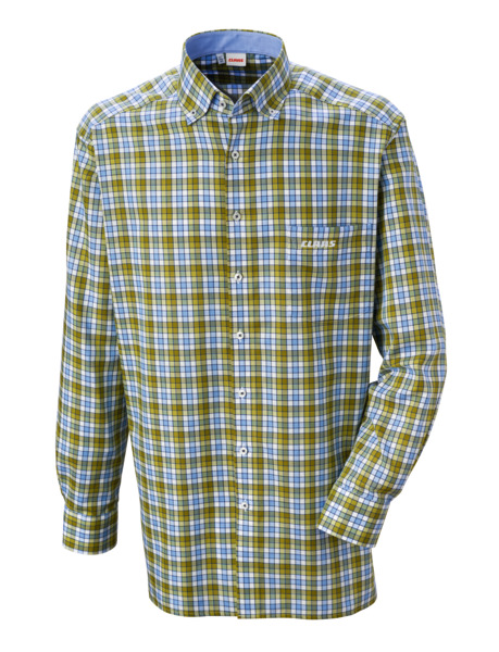 Shirt,mf,greenly check, long sleeve, 43