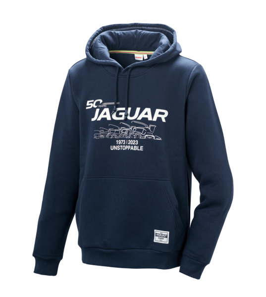 Sweatshirt with hood JAGUAR 50Y,blue,XS
